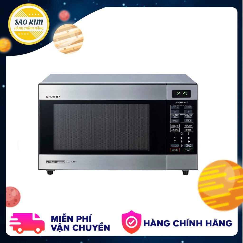 Lò vi sóng Sharp 32 lít R-S933XVN(ST) - Công suất 1200W - Sản xuất tại Thái Lan - Bảo hành 1 năm