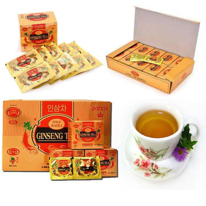Trà sâm Hàn Quốc hộp 100 gói dùng cho mọi lứa tuổi tăng cường sức đề kháng