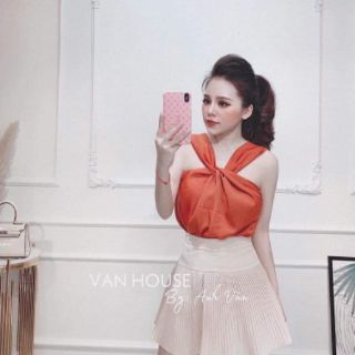Áo lụa 2 dây bản to