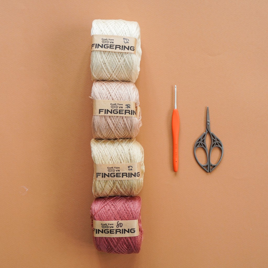 Sợi Cotton Bóng 100gr -Cuộn Len Sợi Cotton Fingering