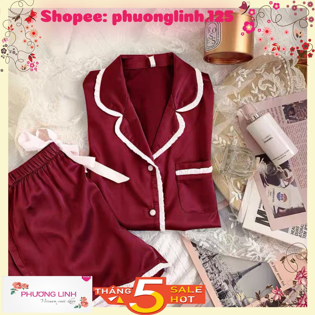 BỘ LỤA PIJAMA ĐÙI 4M VIỀN BÈO | BigBuy360 - bigbuy360.vn