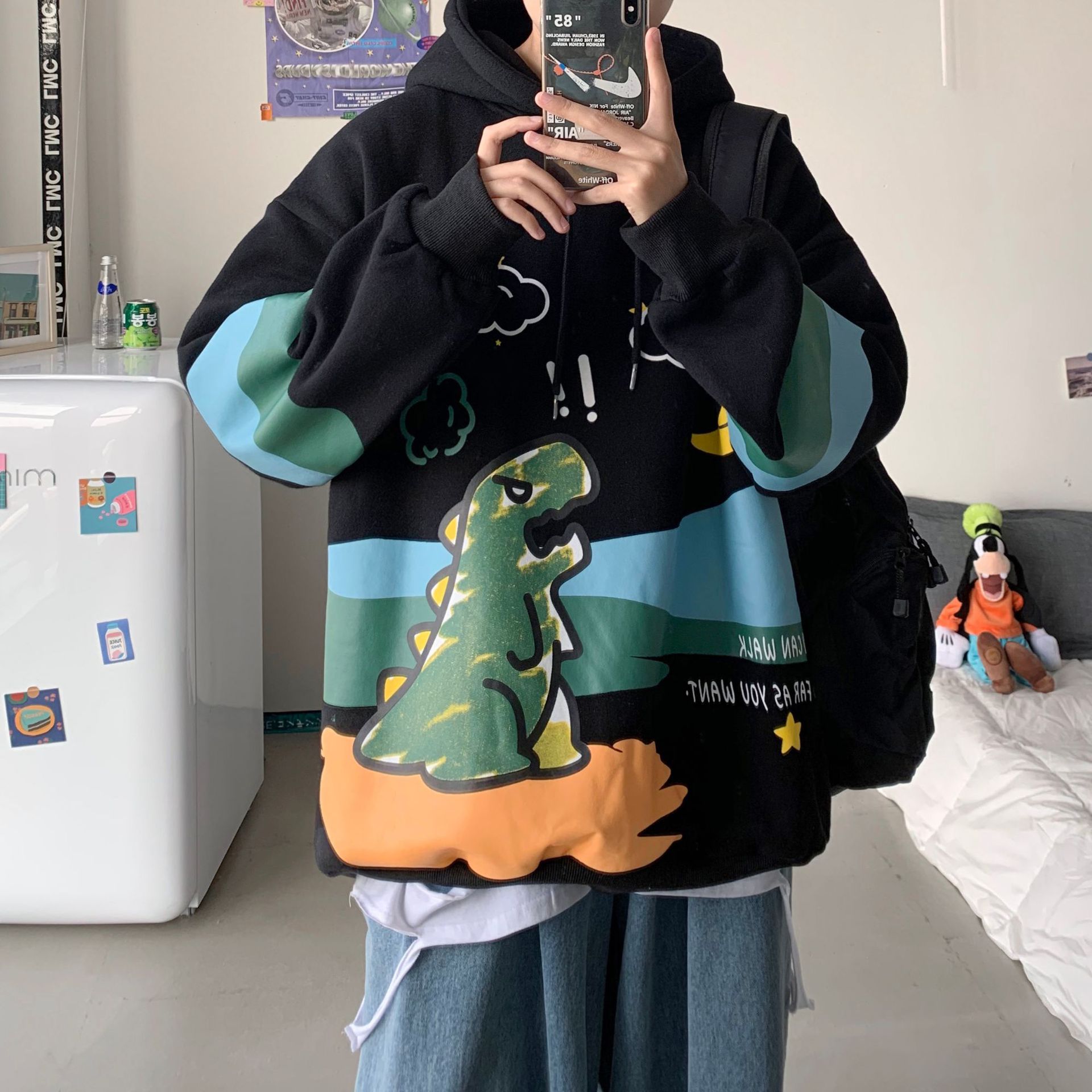 Áo Hoodie Dáng Rộng Cổ Thuyền Thiết Kế Trẻ Trung Dành Cho Nam | BigBuy360 - bigbuy360.vn