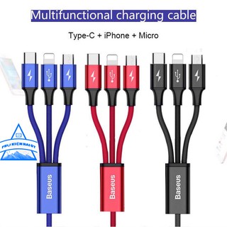 Cáp BASEUS 3-IN-1 Rapid Series (LIGHTNING + MICRO + Type C)