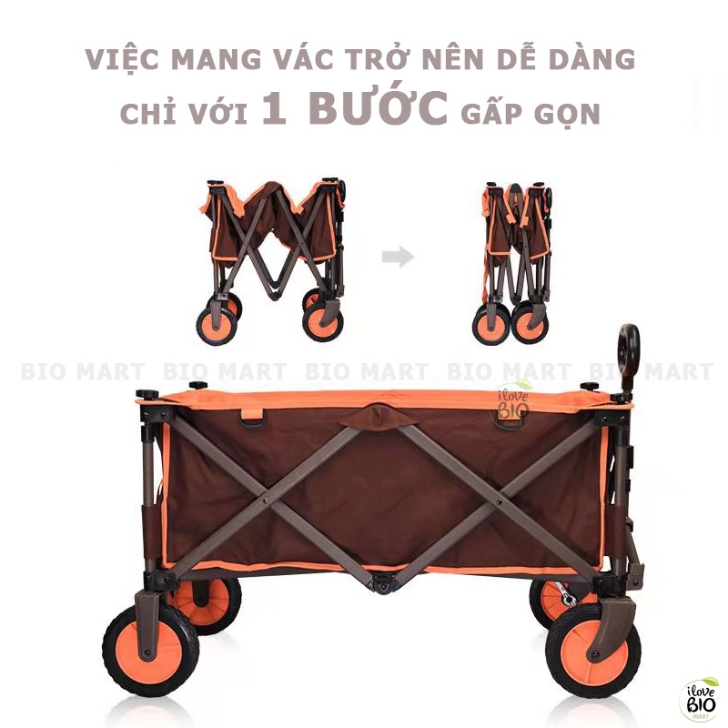 Xe Kéo Dã Ngoại Gấp Gọn BrotherWalking – Xe Kéo Đẩy Đựng Đồ Du Lịch Dã Ngoại Sức Chứa 100Kg - P020 | BigBuy360 - bigbuy360.vn