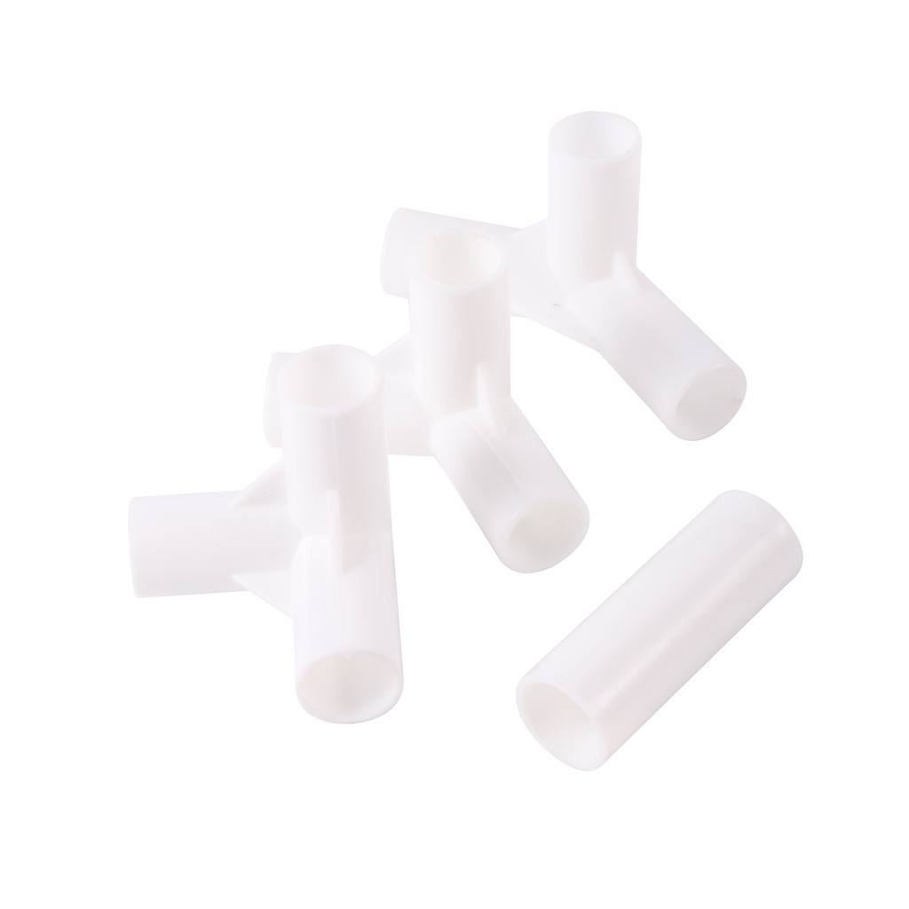 Set 2 đầu nối ống nước chữ T thẳng 3 chiều ID 16mm 90 120 135 độ