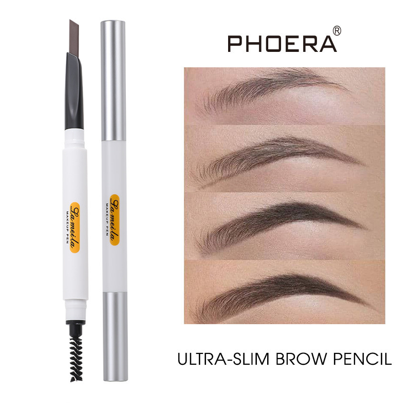 Bút Kẻ Lông Mày Hai Đầu Nét Siêu Mịn Với 4 Màu Tùy Chọn