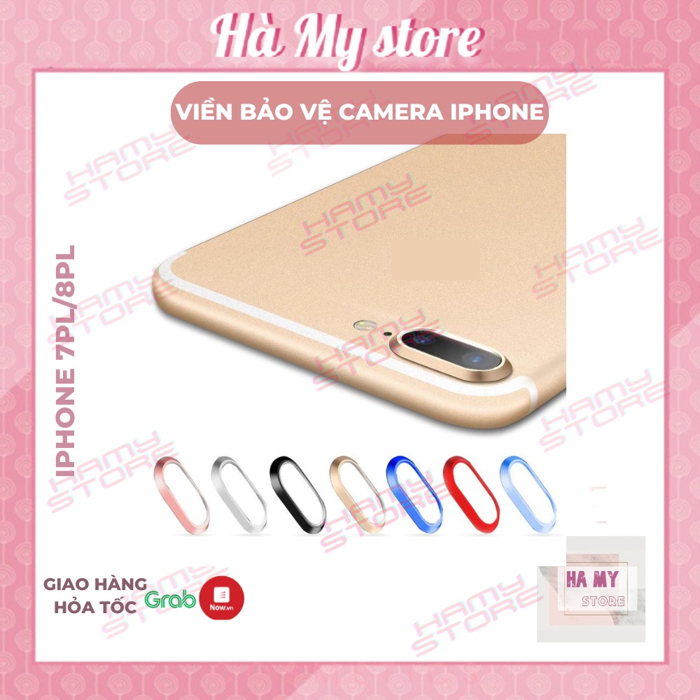 COMBO Viền Kim Loại Bảo Vệ Camera IPhone 7PL/8PL (Viền Camera, Dust Plug, Phím Home)