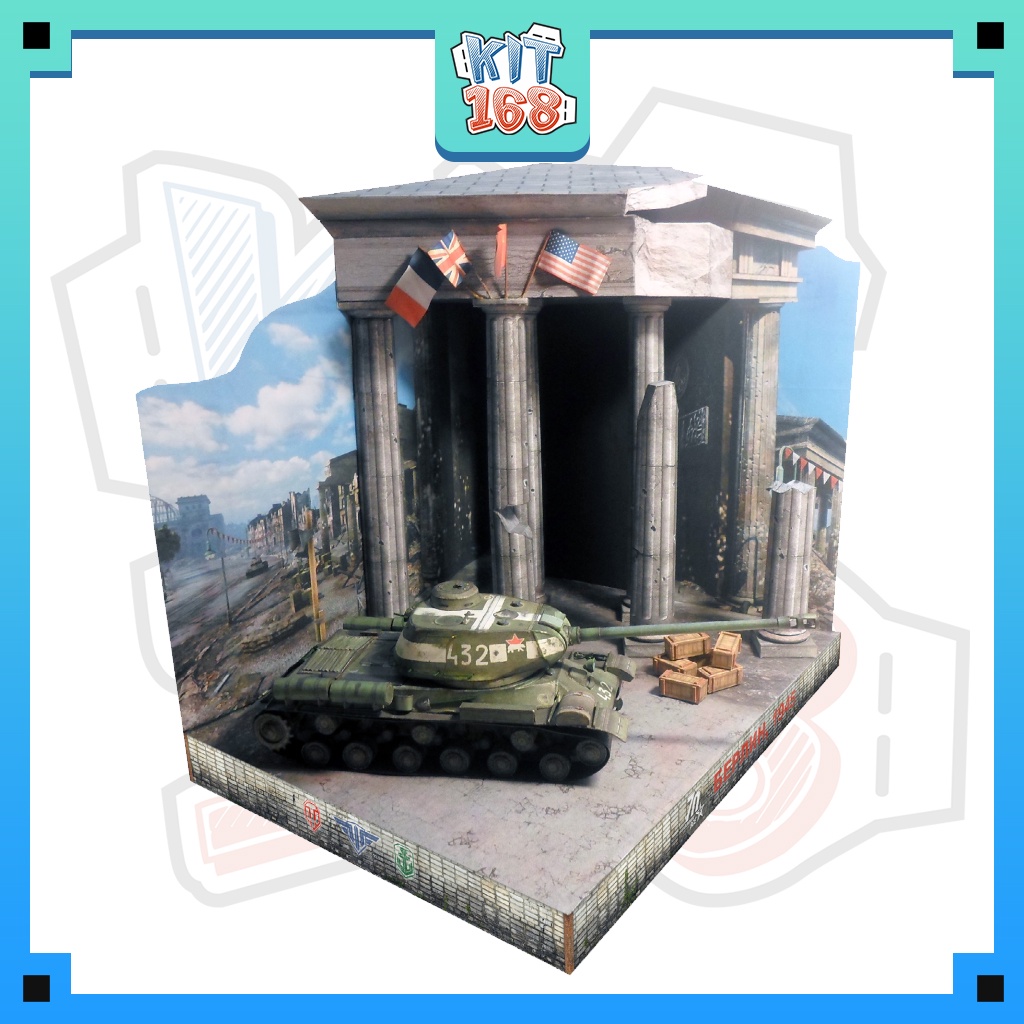 Mô hình giấy Xe tăng WWII IS-2 Heavy Tank Diorama - World of Tanks