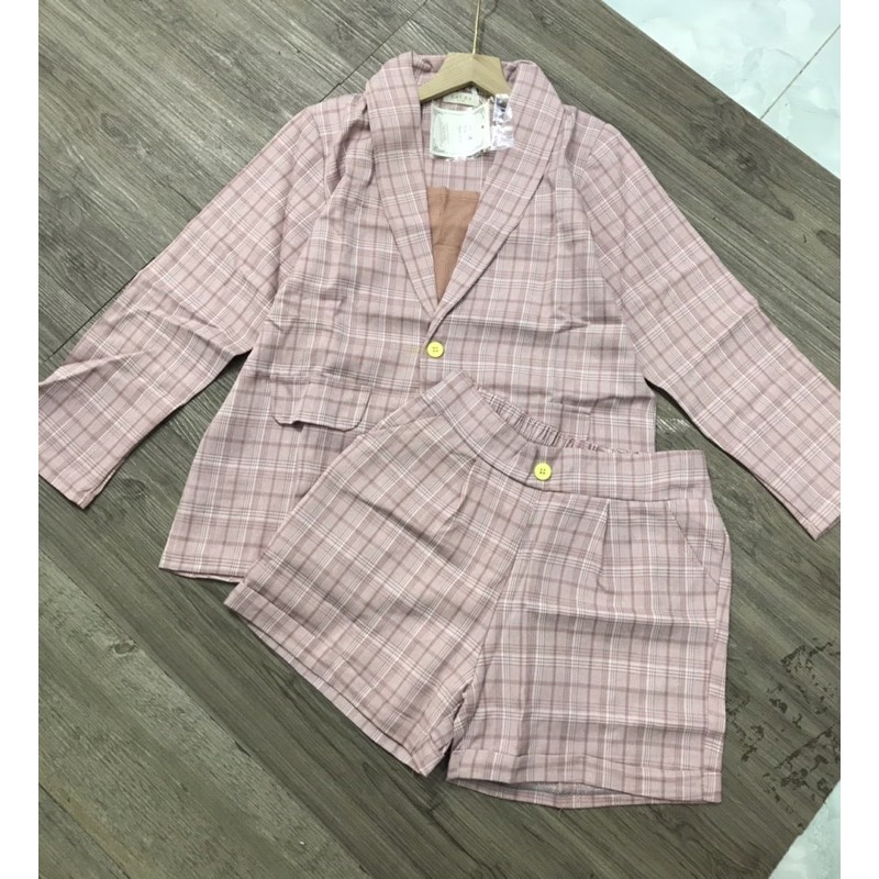 Sét vest kẻ dài tay - sét 3 món( kèm áo lót trong) | BigBuy360 - bigbuy360.vn