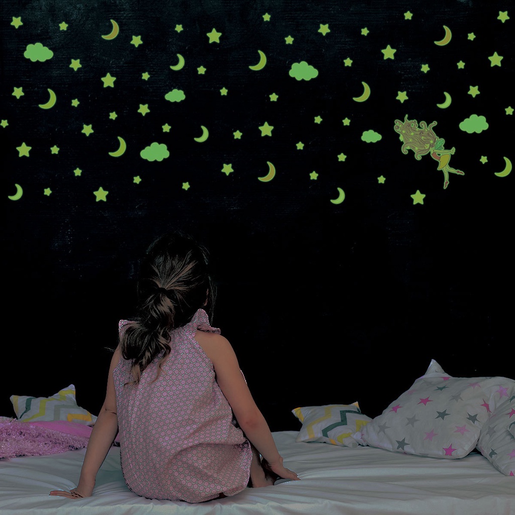 Tranh decal dán tường nhiều họa tiết trang trí phòng ngủ, tranh cho bé