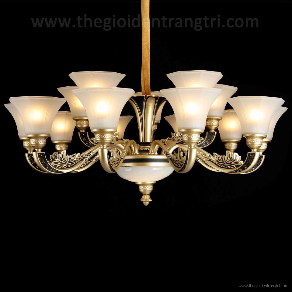 ĐÈN CHÙM CỔ ĐIỂN TRANG TRÍ CHAO THỦY TINH CNQT 78/6 TAY LIGHTING&HOME