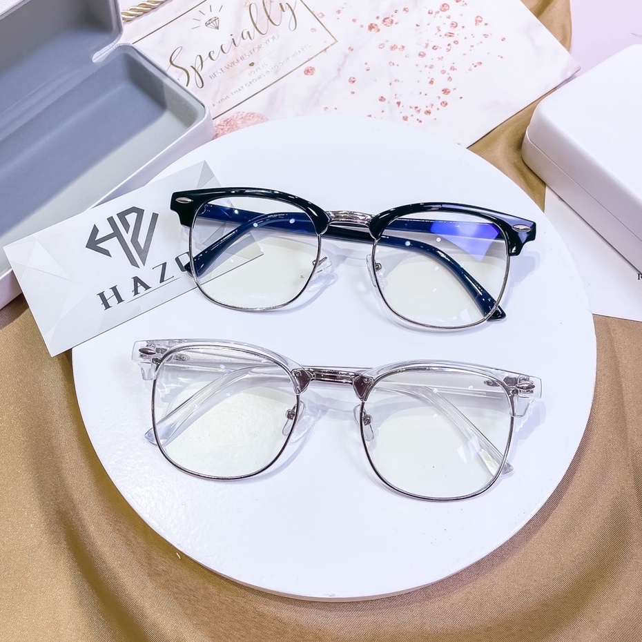 [Sỉ] Mắt Kính Giả Cận Nửa Gọng Club Master Unisex Nhiều Màu Siêu Hot - Hazo