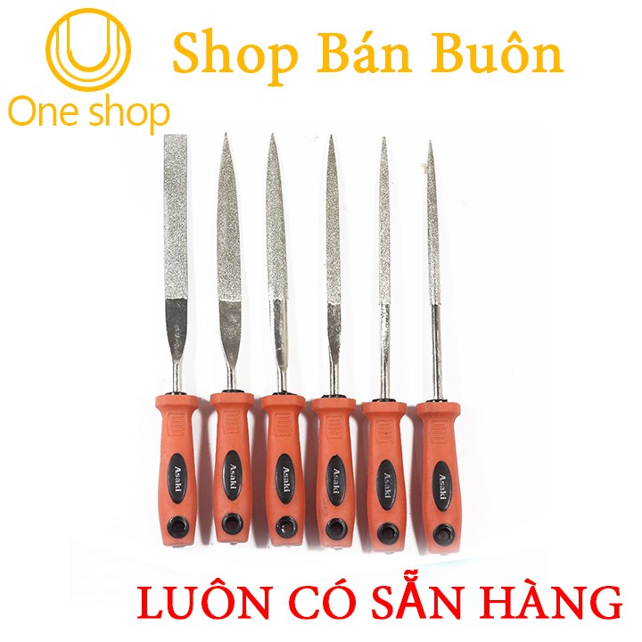 Bộ 6 Thanh Mài Hợp Kim Asaki AK-3903
