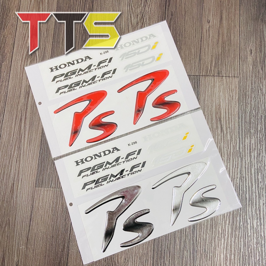 Bộ tem xe Honda PS 150i Pgm Fi chất liệu nhựa nổi nhiều màu sắc tươi sáng dán dàn áo