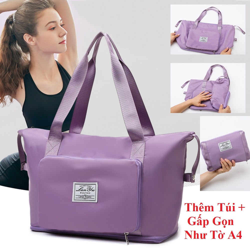 Túi du lịch nữ size lớn BATOSA túi đựng mỹ phẩm du lịch, quần áo đồ dùng nam có thể gấp gọn