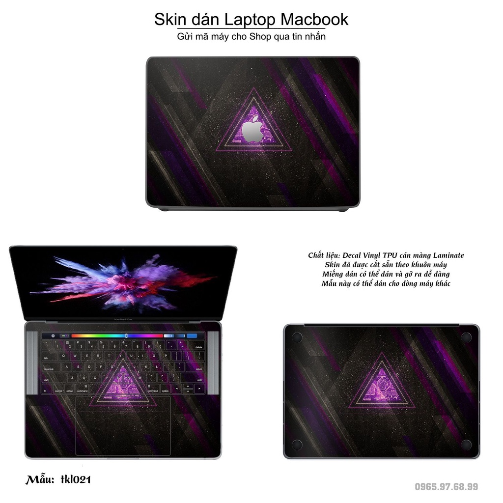 Skin dán Macbook mẫu thiết kế (đã cắt sẵn, inbox mã máy cho shop)