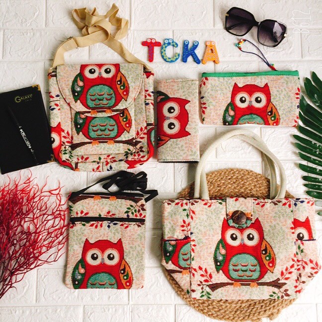 TÚI THỔ CẨM THÁI TRỌN BỘ ( COMBO 5 MÓN ) .