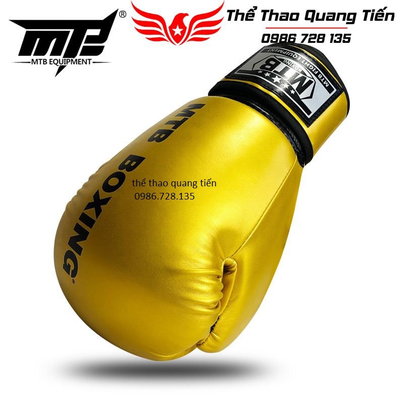 Freeship Găng tay Boxing MTB Max màu vàng đồng chính hãng