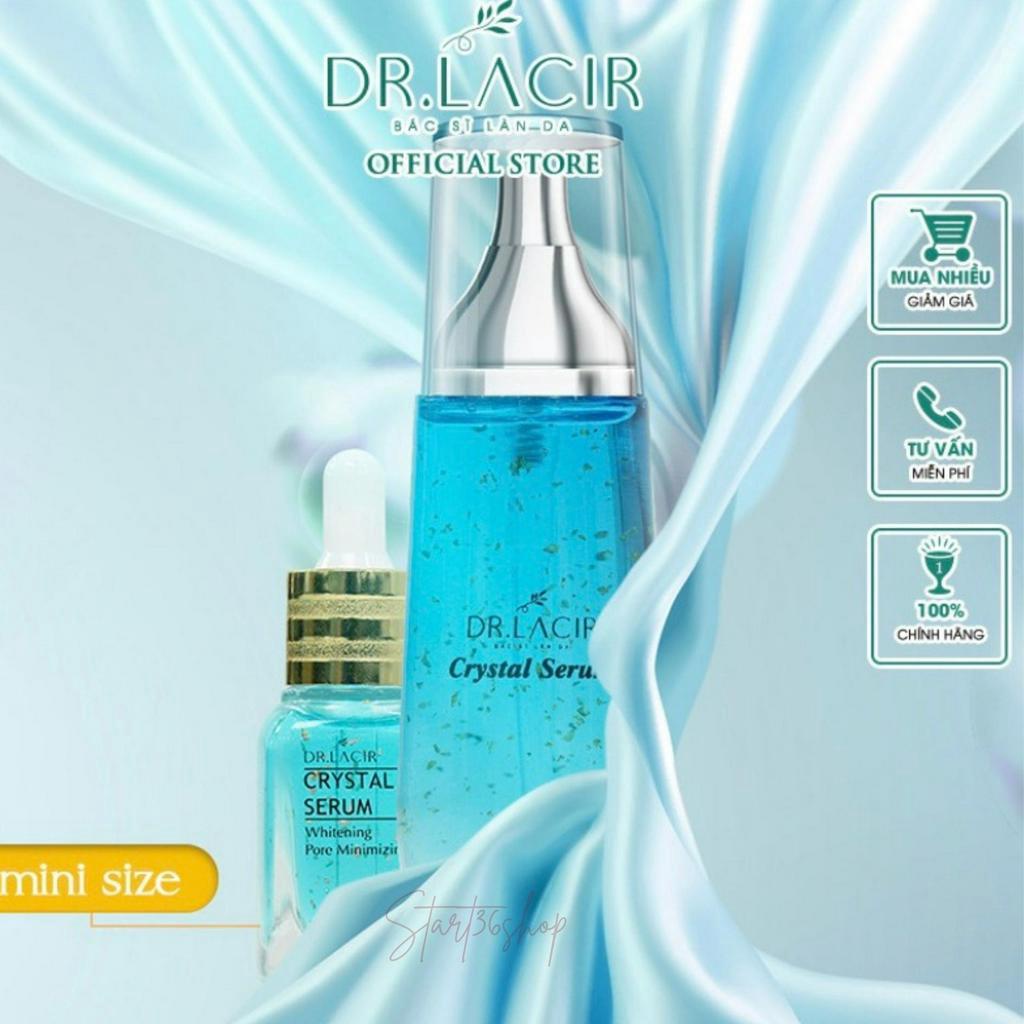 Serum dưỡng da Dr Lacir Serum tinh thể vàng ngăn lão hóa mờ nếp nhăn, mờ thâm nám, dưỡng ẩm, 2 size 25ml và 50ml