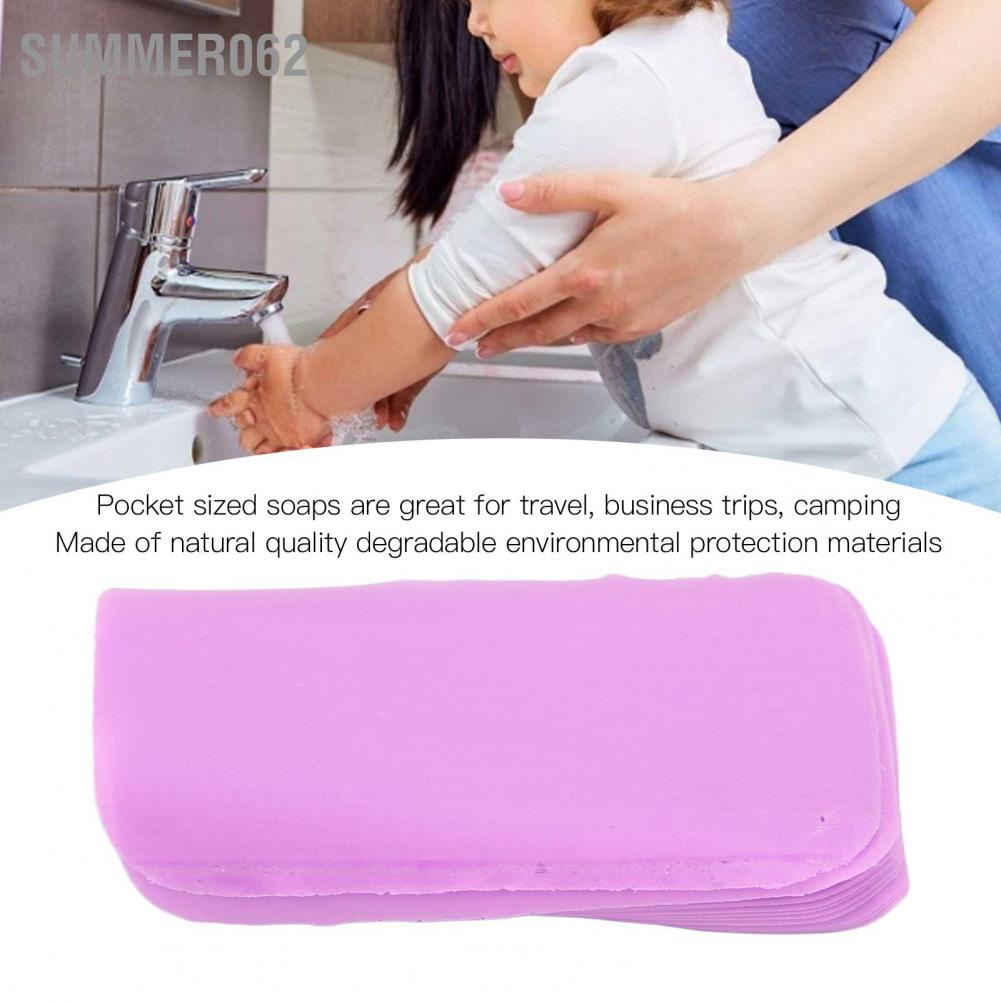 Summer062 Soap Slice Sheets Portable Disposable Travel Washing for Hiking Camping Business Trip