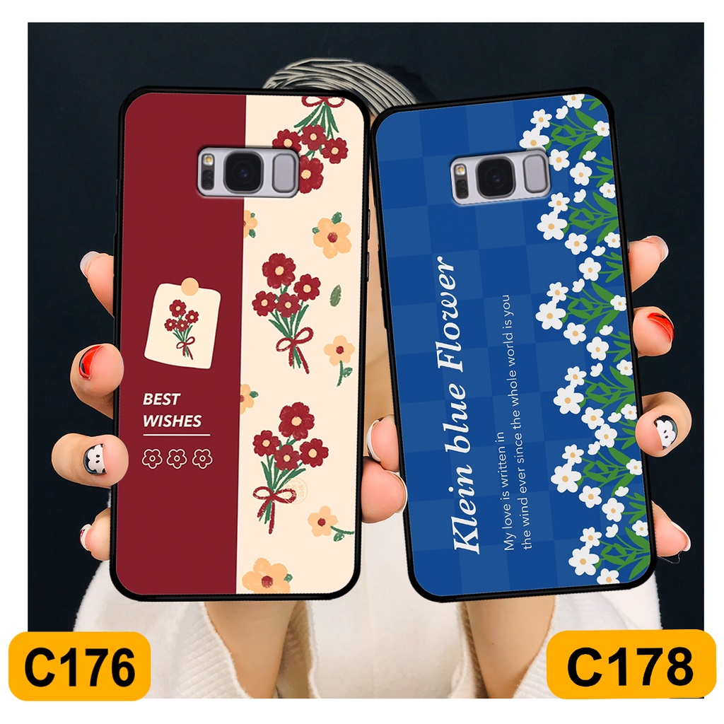 Ốp Samsung S8 - S8 Plus - S8+ in hình hoa cỏ nhẹ nhàng,họa tiết caro xinh xắn.ốp lưng chống sốc