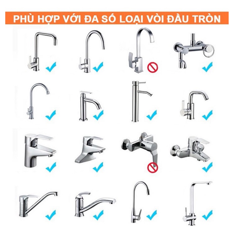 Đầu vòi rửa bát tăng áp inox xoay 360 tiện lợi phù hợp với mọi loại bồn rửa chén rửa tay vệ sinh dễ dàng