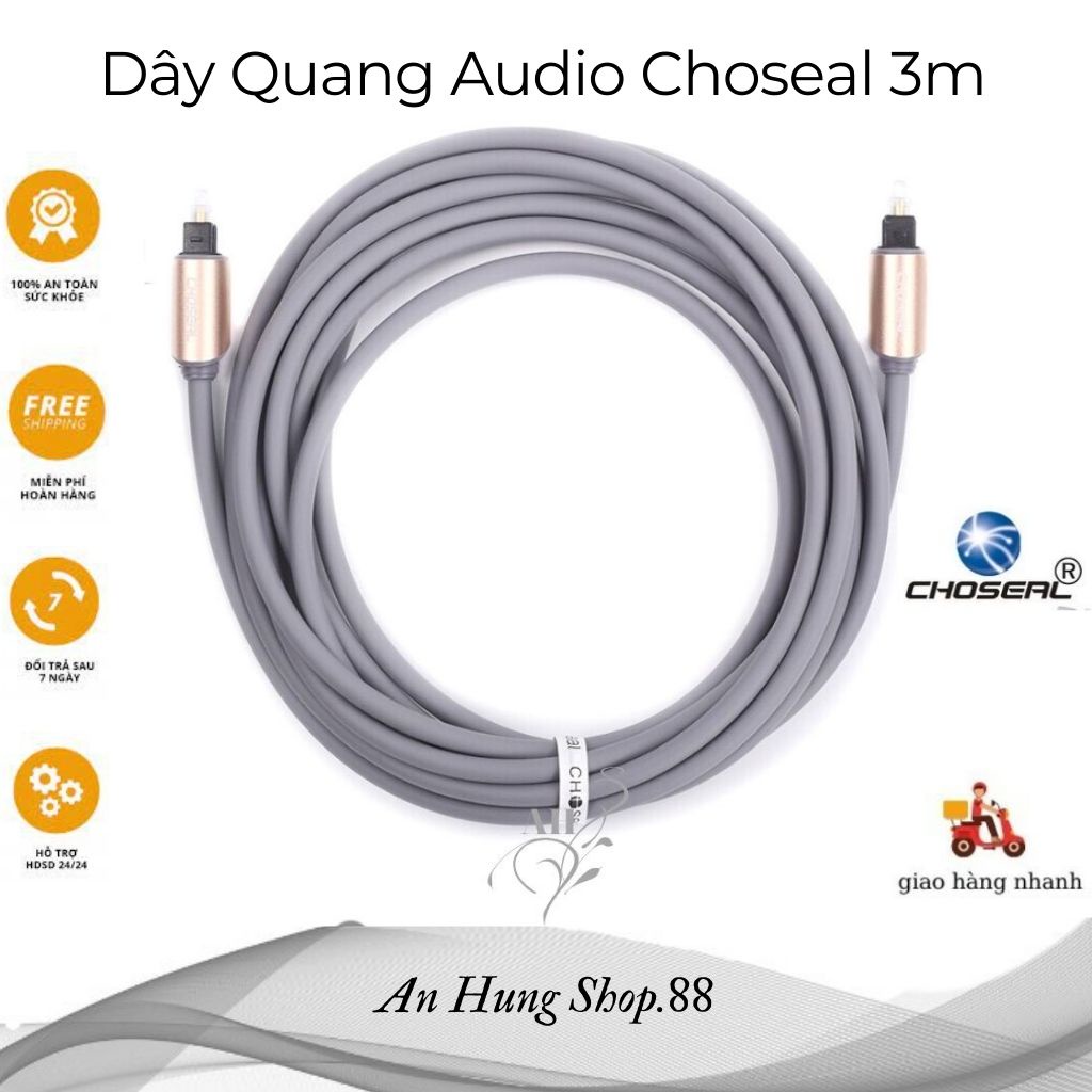 Dây Quang Học Audio - Truyền Tải Tín Hiệu Âm Thanh. Hãng Chosseal. 3m