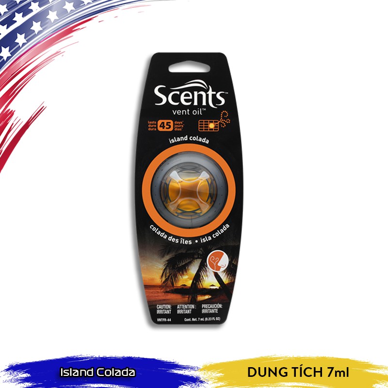 Tinh Dầu Gài Cửa Gió Khử Mùi Xe Hơi SCENTS VENT OIL 7ml khử mùi ô tô - Nhập Khẩu USA, nhiều mùi lựa chọn.