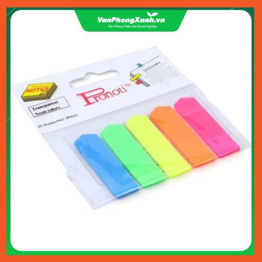 Chính Hãng Giấy nhắn 5 màu nhựa pronoti 45502