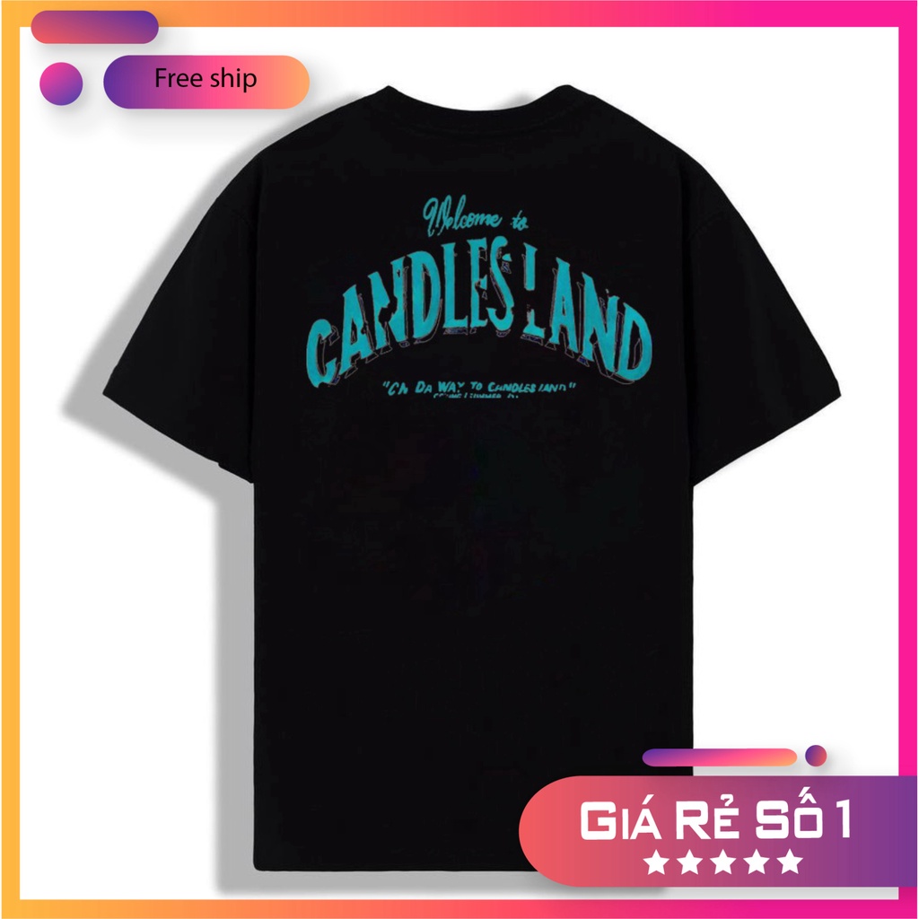 Áo thun form rộng tay lở CANDELSLAND form áo oversize. Áo thun cotton dễ mặc chuẩn đẹp, che khuyết điểm