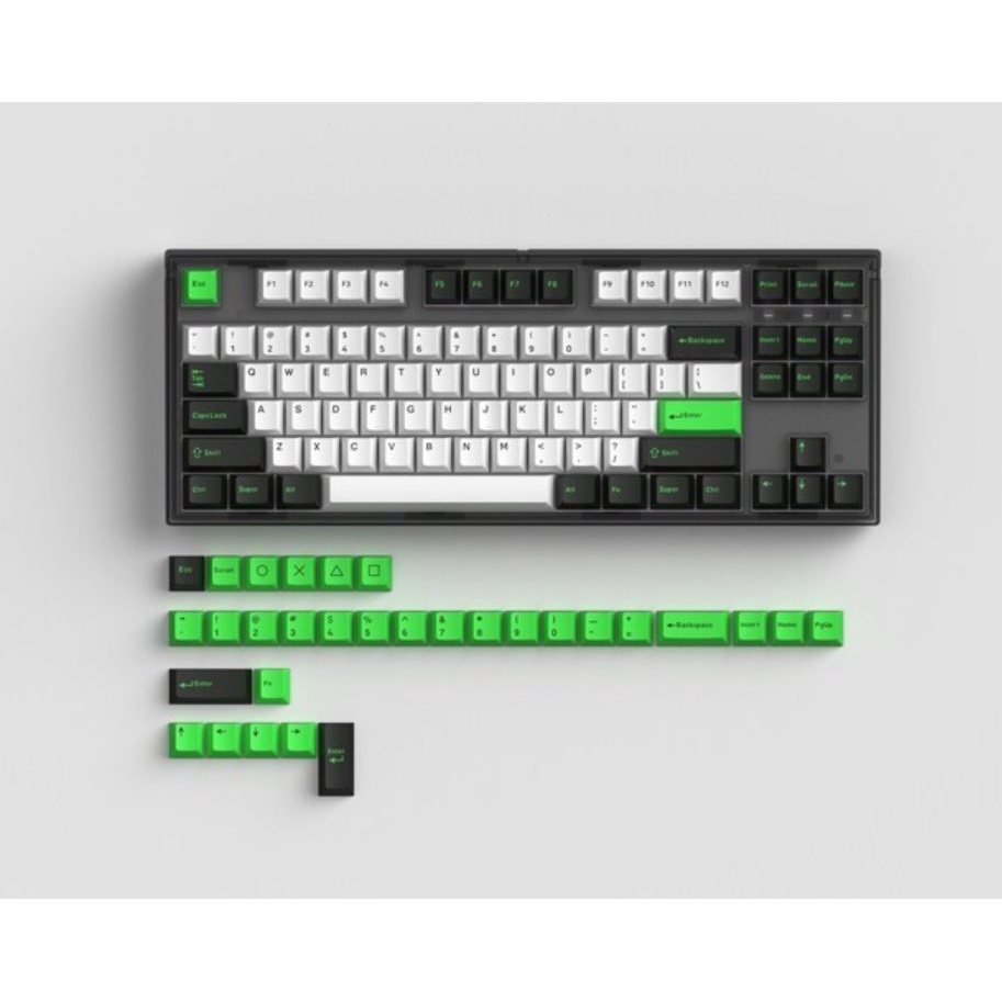 Bàn Phím Cơ FL-Esports GP87 CP White & Green - Gasket Mount