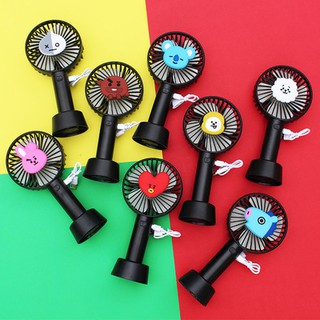 Quạt cầm tay mini in hình hoạt hình dễ thương cho người hâm mộ BTS