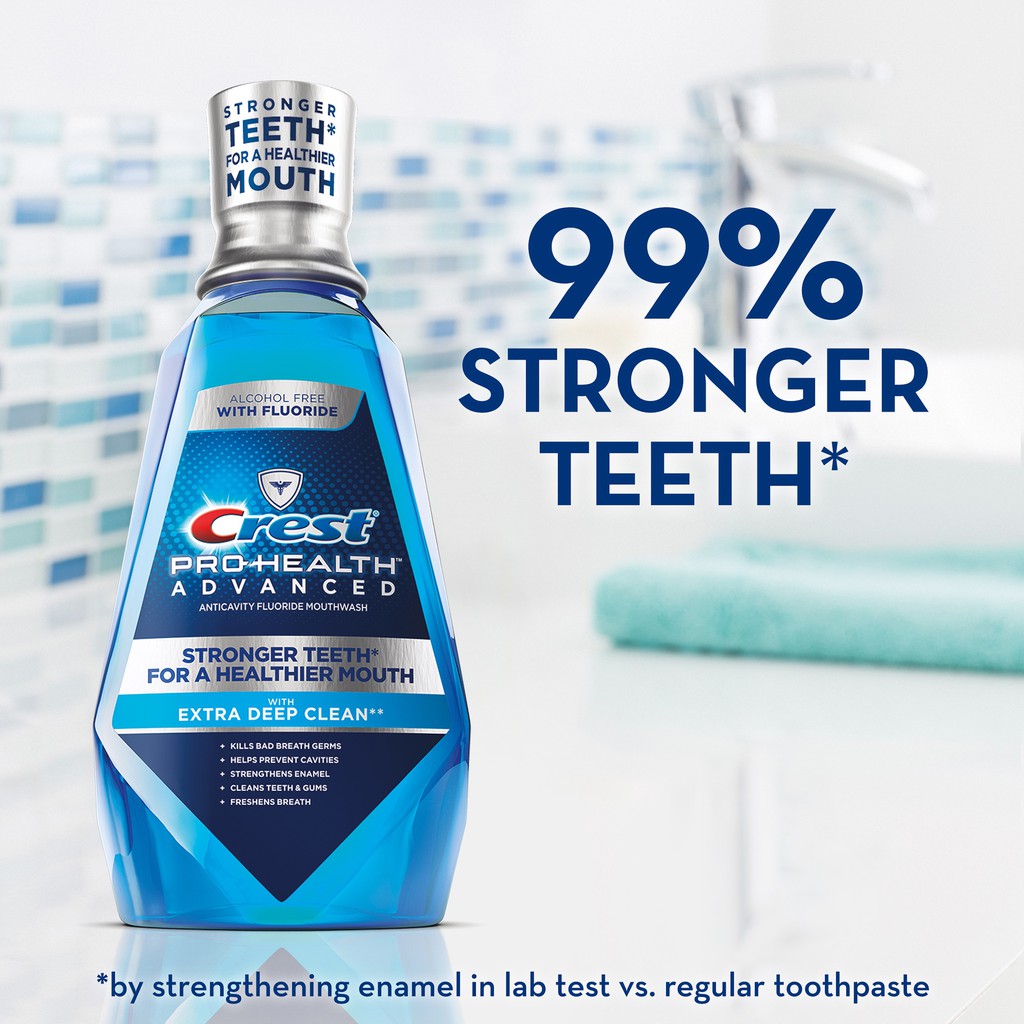 Nước súc miệng Crest Pro-Health Advanced Mouthwash 1 lít của Mỹ