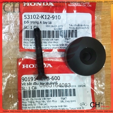 Đối trọng tay lái/ Vít bắt gù tay lái dream , wave và nhiều dòng xe khác lắp chung. hàng chính hãng honda