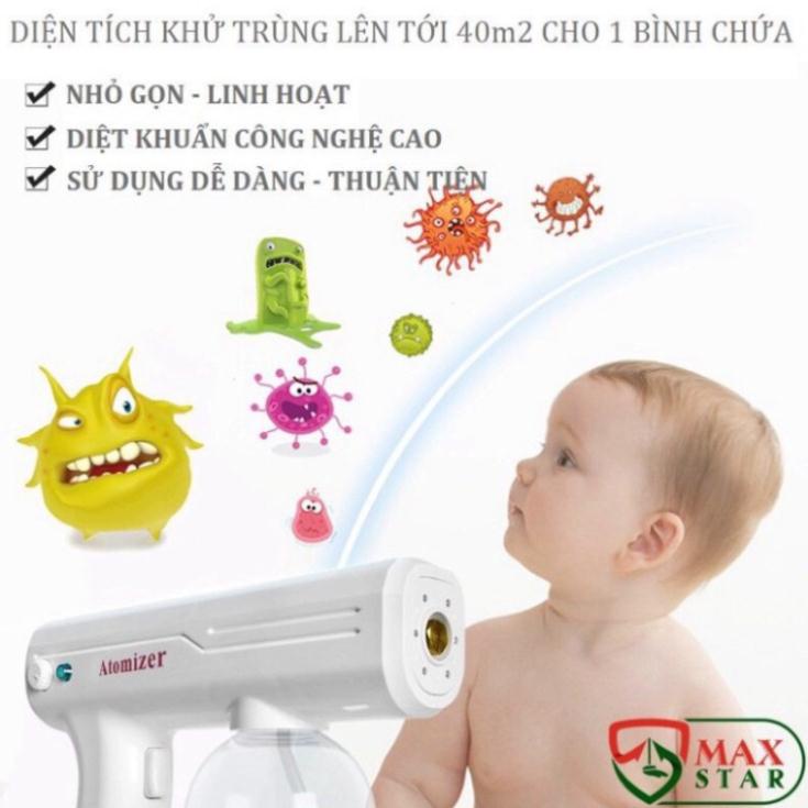 [HÀNG CHÍNH HÃNG-BẢO HÀNH 12 THÁNG] Súng phun khử trùng NANO Cầm tay tiệt trùng diệt khuẩn bằng tia UV HOT