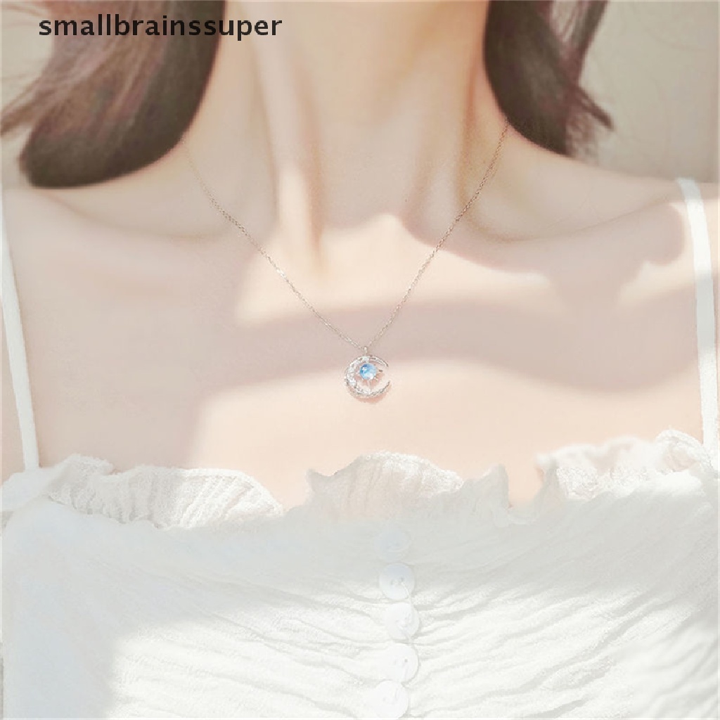 Vòng cổ Mặt Trăng Khuyết Đính Đá Phát Sáng Thời Trang Hàn Quốc