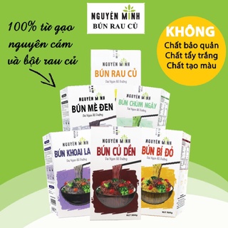 Bún (Mì) Rau Củ Nguyên Minh - 300gr - Từ Gạo Nguyên cám Và Bột Rau Củ Tự Nhiên