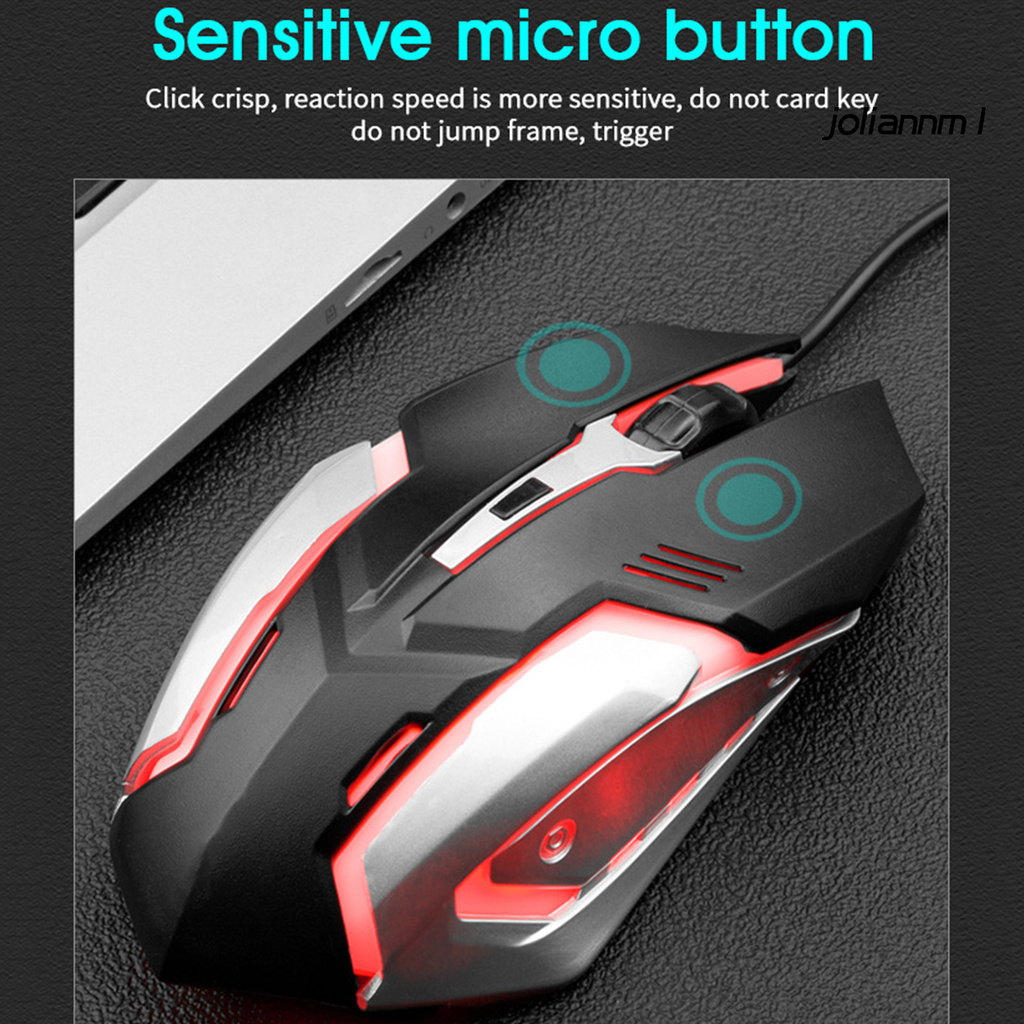 Chuột Quang Gaming Jolian M6 Có Dây Usb Chống Trượt Phát Sáng Cho Máy Tính Laptop | BigBuy360 - bigbuy360.vn