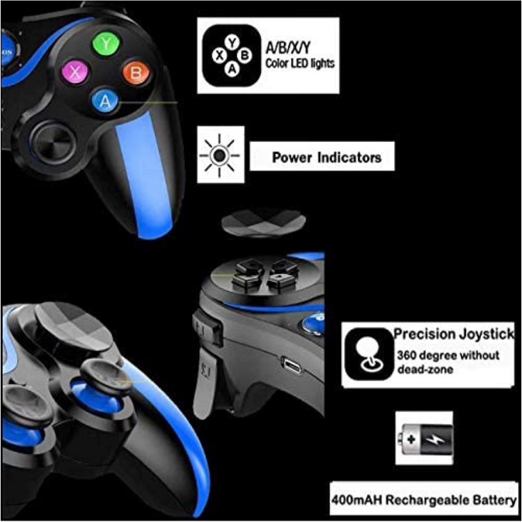 Tay Chơi Game Kết Nối Bluetooth V13, Sản Xuất 2022 Dùng Cho Điện Thoại / iPhone / IOS / Android / PS3 / PC / TV Box