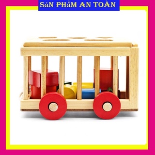 Xe cũi thả hình bằng gỗ, đồ chơi giáo dục