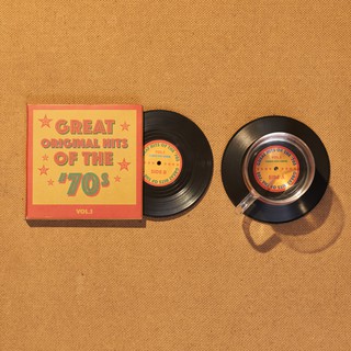 Bộ 2 Lót ly Hình Đĩa Than Album 70s Hits - CS003