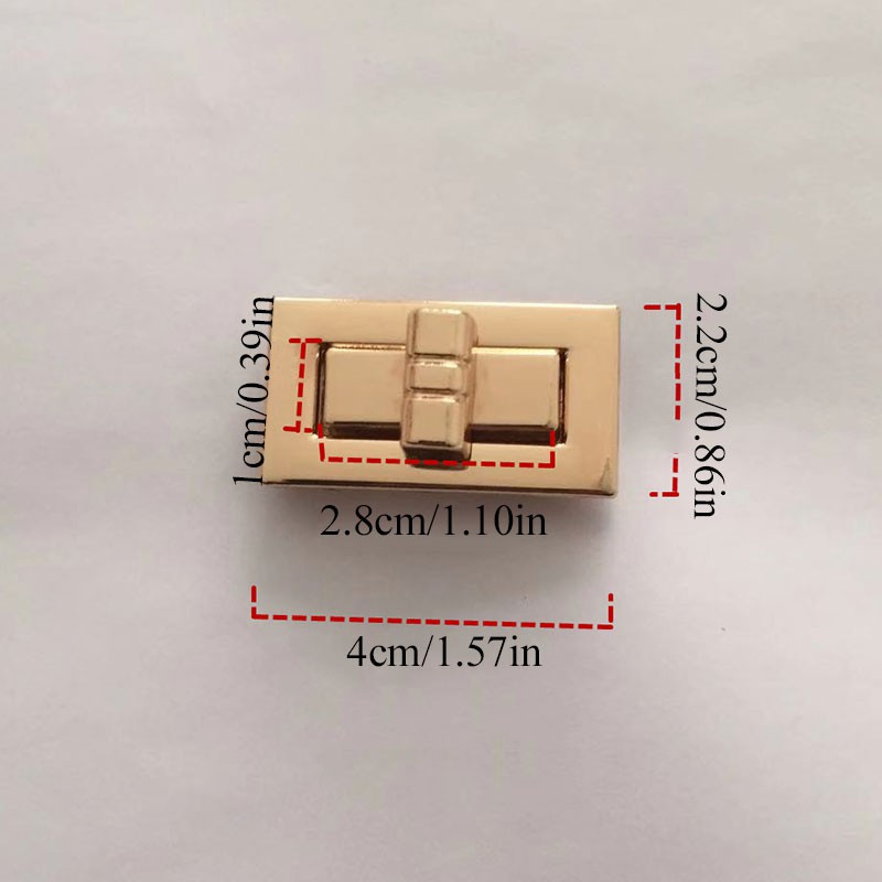 Khóa xoay cài túi hình chữ nhật