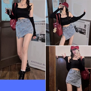 Chân váy jeans, chân váy nữ đắp chéo chất jeans cao cấp size S M L SKUCV-07A shopcuamem