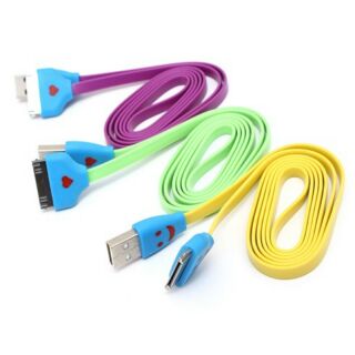 Cáp Iphone 4 Mặt cười Đèn Led