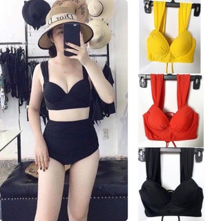 Bikini, Đồ Bơi Đi Biển Hai Mảnh Tay Vuông Cạp Cao Secxy AG08 ྆