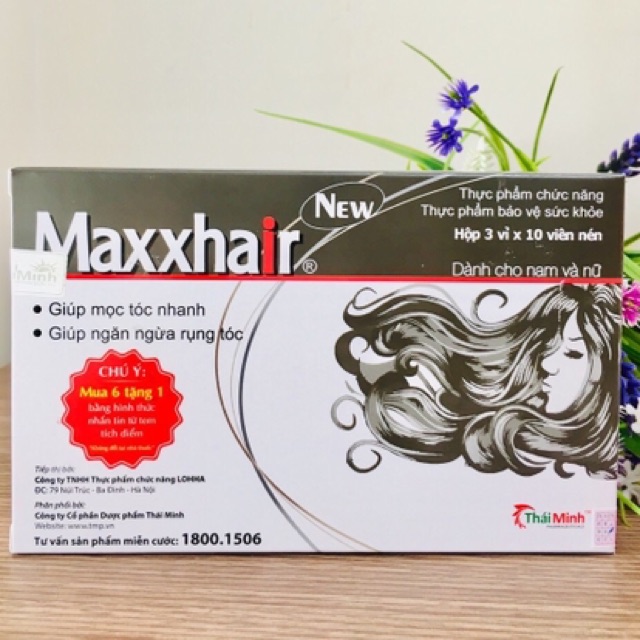 Thực phẩm chức năng Maxxhair cung cấp dưỡng chất phục hồi tóc hộp 30 viên hàng chính hãng