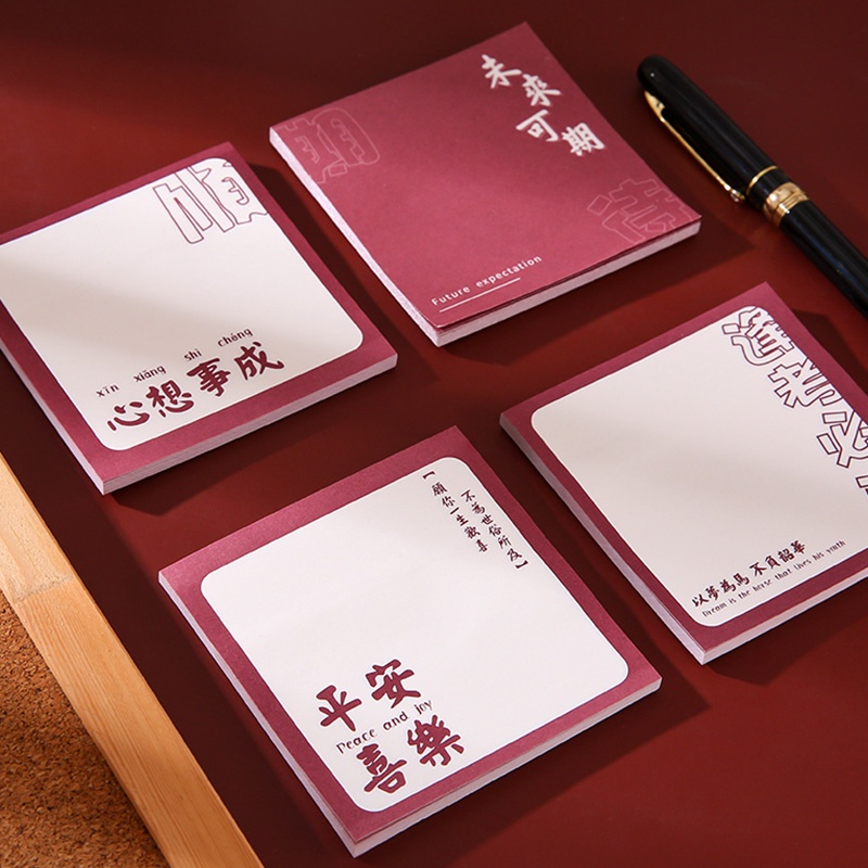 Set 50 giấy ghi chú hình chữ may mắn