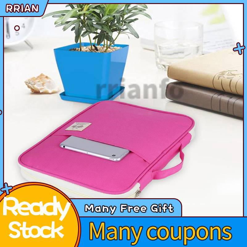 Túi đựng máy tính/hồ sơ A4 đa năng 5 màu có khóa kéo