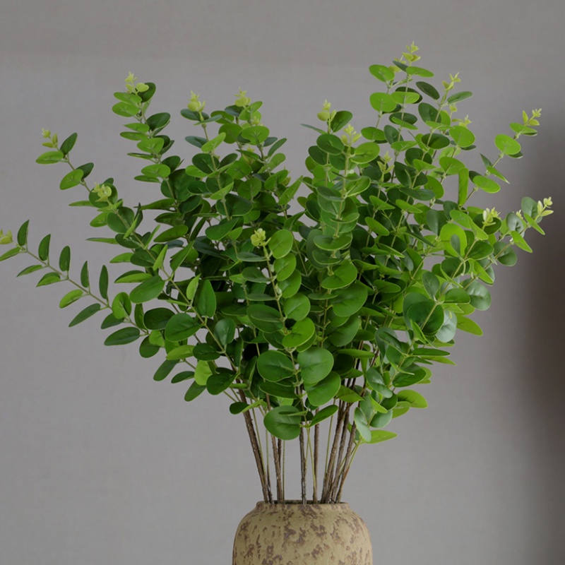 Lá giả - lá táo 3d cành 87cm 3 nhánh cao cấp trang trí nhà cửa, văn phòng, decor studio chụp ảnh