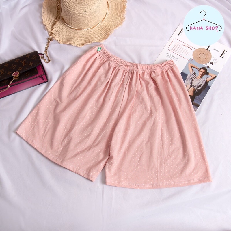 Quần đùi nữ mặc nhà Big size chất cotton dày dặn, co giãn 4 chiều không bai, xù khi giặt Chibishopsince2018
